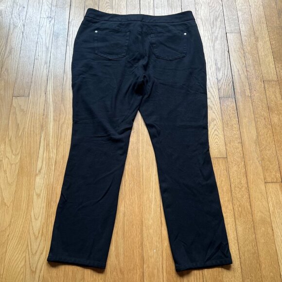 Not Your Daughters Jeans Size 14P Petite Black Stretch Mid Rise Straight Pants - Picture 12 of 15